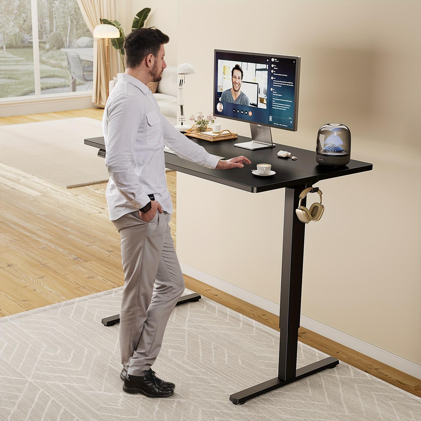 Standing Desk, Adjustable Height Electric Sit Stand Up Down Computer Table, Modern Lift Motorized Desktop Workstation, 40x24 Inch Ergonomic Rising Desks for Work Office Home