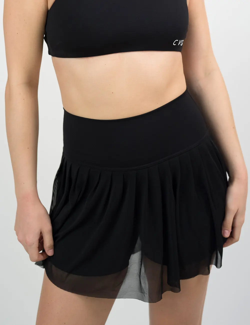 Women's CVG Motion Skirt, Black, Nylon Fabric, 20% Spandex, 5% Outer Spandex, 2 Pockets on Inner Short, Golf Wear