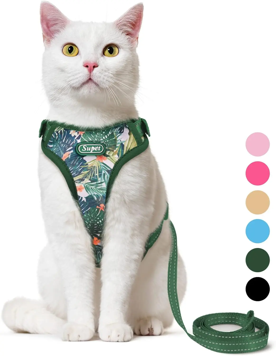 Cat Harness and Leash Escape Proof for Walking, Adjustable Cat Vest Harness and Leash Set for Large and Small Kittens Dogs