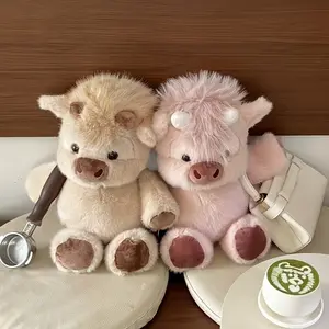 Highland Cows Stuffed Animal Scottish Highland Cows Plush Toy Cute Farm Plushie Christmas Birthday Present for Adults Boys Girls