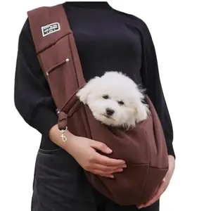 critter cuddler sling New pet shoulder crossbody bag Breathable travel mesh outdoor portable dog bag large cat bag for dogs and cats