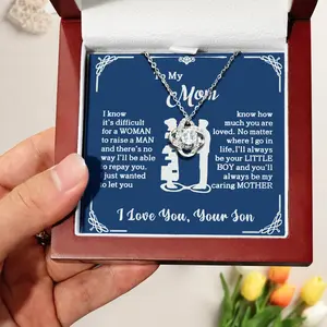 Women's Dainty Love Pendant Necklace - Simple Twist Design, Ideal Gift for Mom, Perfect for Christmas, Birthday, Dainty Necklace, Love Necklace
