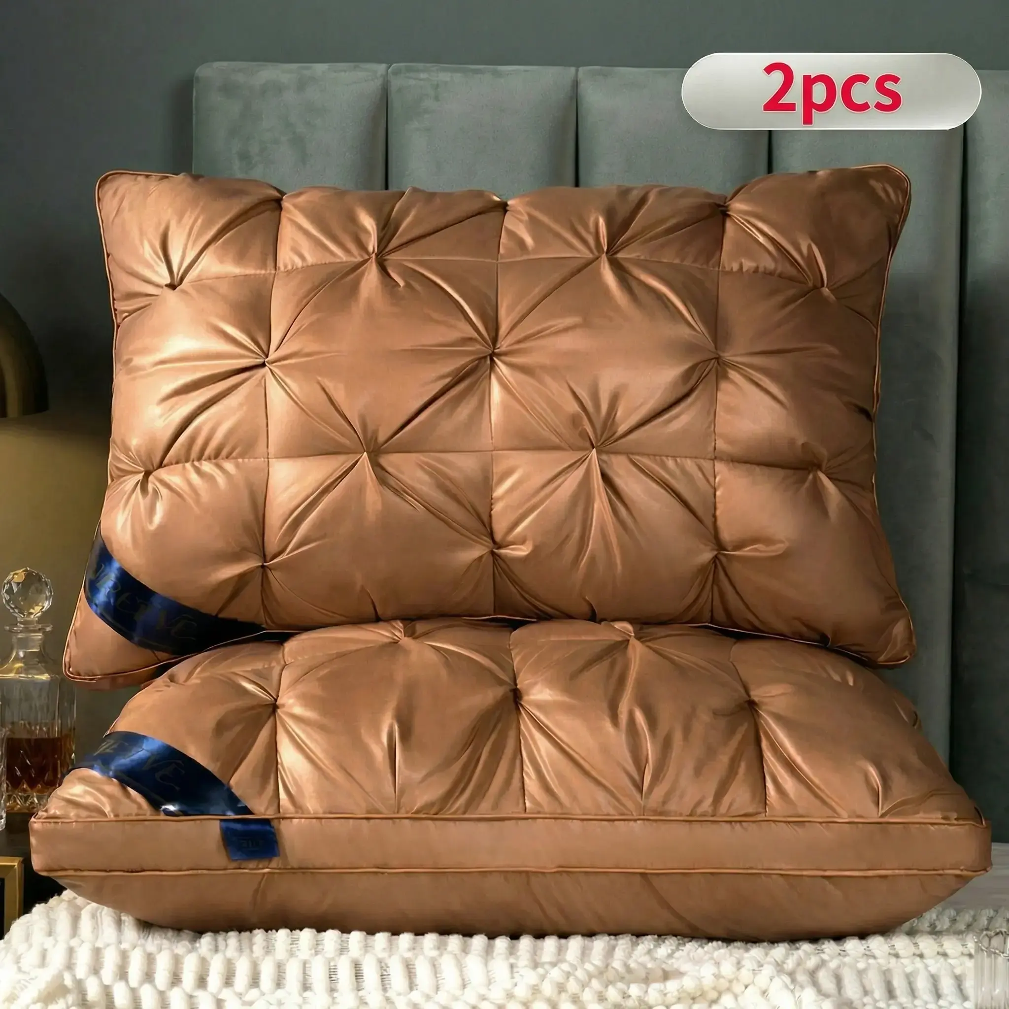 2Pcs-Queen-Brown