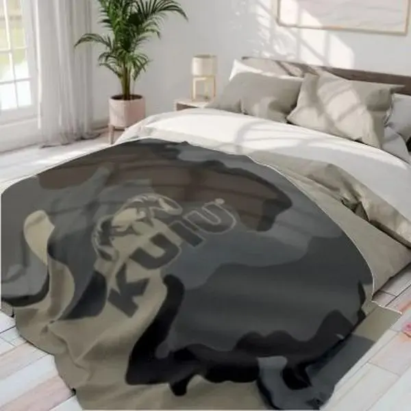 KUIU Camouflage Velvet Blankets, Soft Cozy Luxury Fuzzy Warm Blanket for Sofa Couch Bed Gifts Bedroom