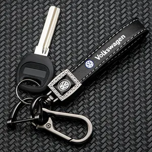 Volkswagen Embroidered Keychain, Comfortable Grip, 360 Degree Rotation, Anti-Loss Waist Bag Holder, Durable and Wear-Resistant, Unisex Car Accessory