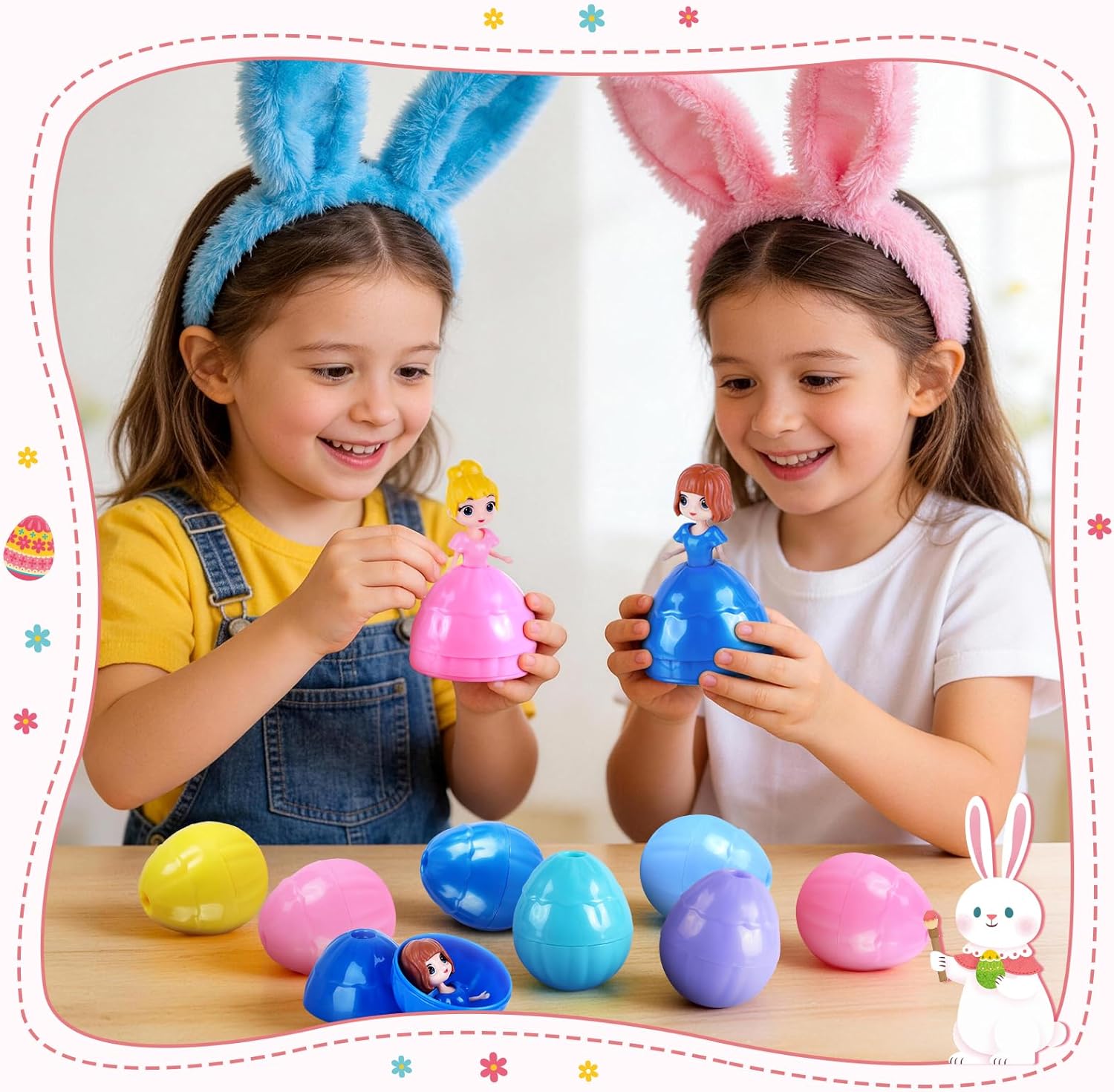 Easter Gifts for Kids – 12PCS Prefilled Easter Eggs with Toys, Easter Basket Stuffers for Toddlers, Easter Party Favors for Boys & Girls Age 3 4 5 6 7 8