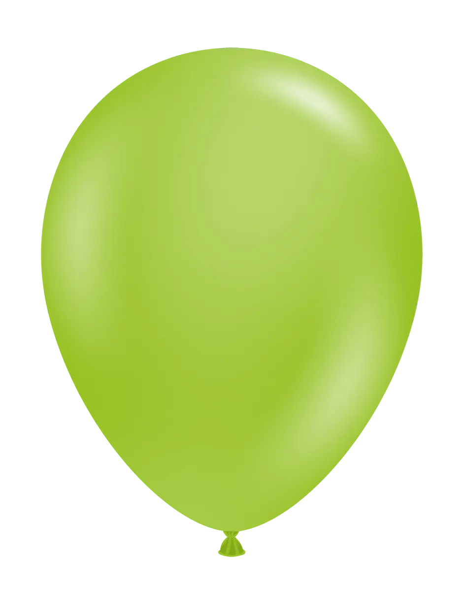 TUFTEX Round Solid No-See-Through Designer Biodegradable Balloons, 11 in Lime Green, 100 Pcs for Party Decor, Unisex Festive & Home Supplies