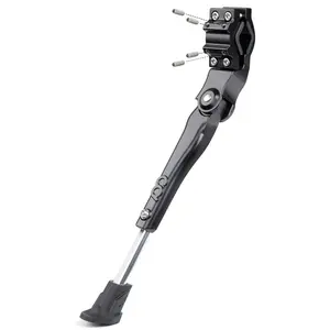 CyclingDeal Adjustable Bicycle Kickstand Rear Mount Type - for Mountain Bikes MTB & 700C Road Hybrid Bikes Kids Bikes - Premium Quality Aluminium Alloy with New Clamp Design - for 24" - 29" & 700c