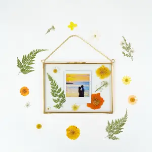 Custom Pressed Flower Polaroid Frame - Personalized Photo Frame