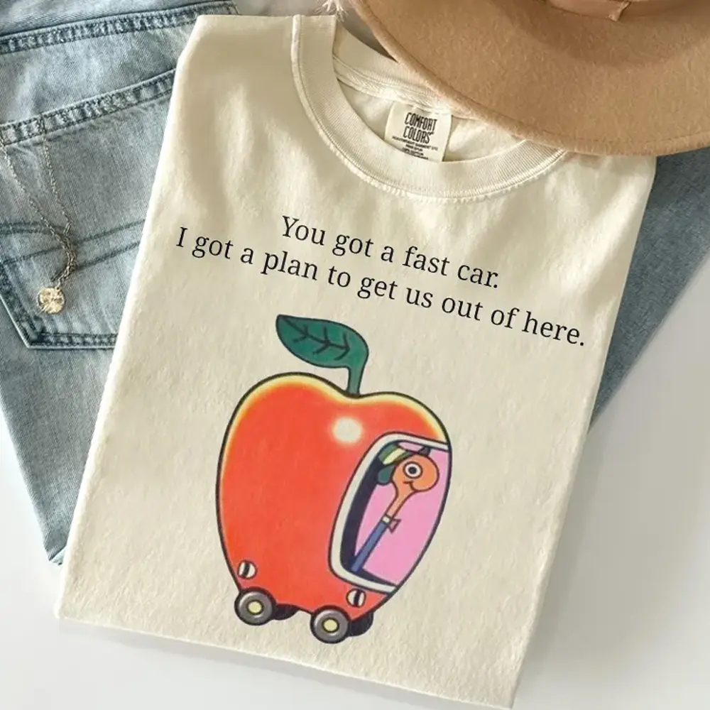 You Got A Fast Car I Got A Plan To Get Us Out Of Here Ivory Color T-shirt, Movie Fans Tee, Funny Animal Oversize, Womens, Mens, Retro Shirt, Vintage Graphic Tee