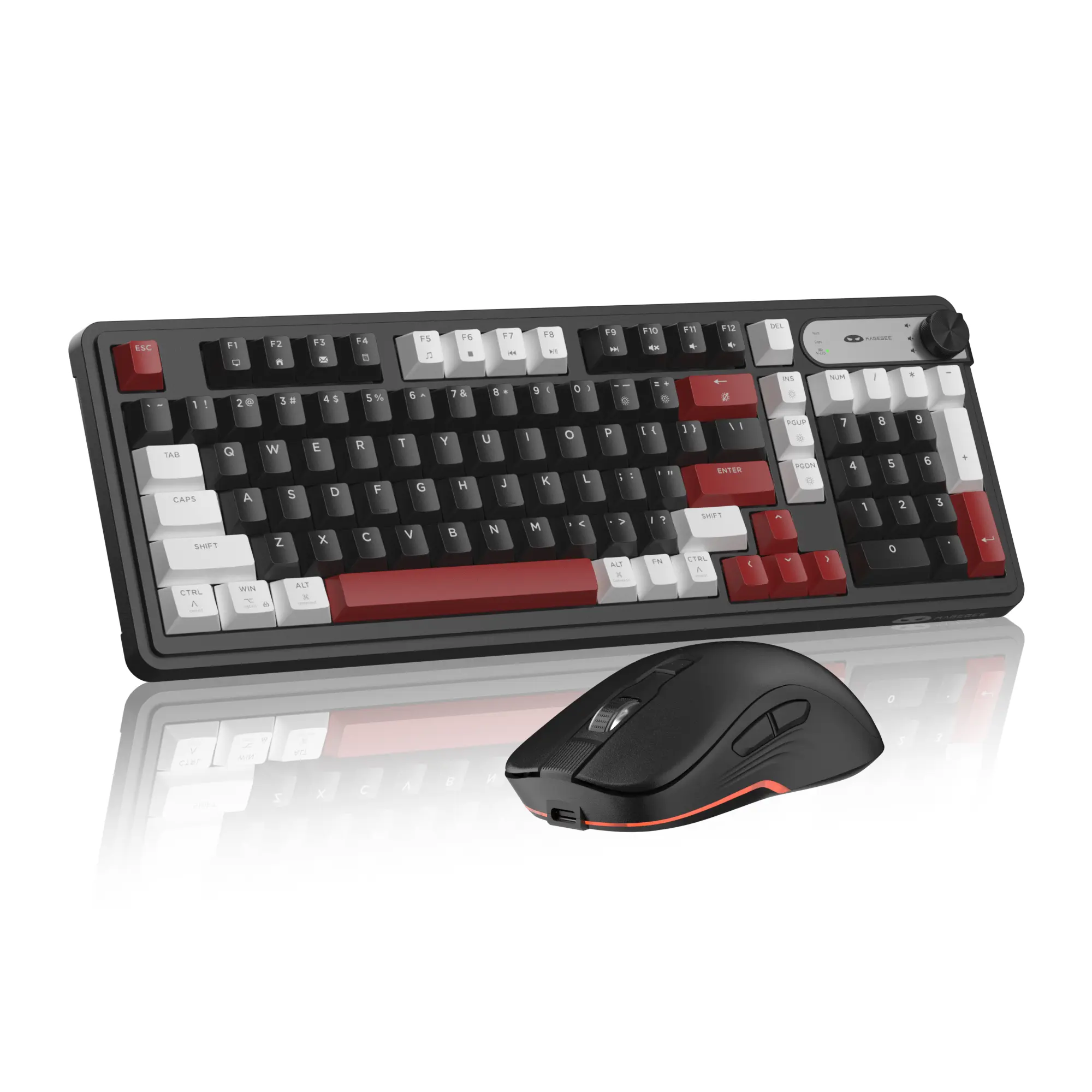 MaGegee Gk960 2.4 GHz Wireless Keyboard and Mouse Set Convenient for the Office RGB Keyboard