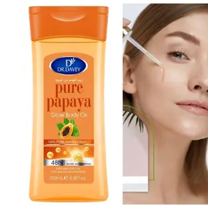 200ML Papaya Glow Body Oil, Moisturizing Body Oil, Hydrating Body Care Oil for Women & Men, Body & Massage Oil for Daily Use, Premium Nourishing Oils
