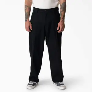 Dickies Men's Mike Anderson Flex Twill Pant - Classic Menswear, Black, Loose Baggy-Tapered Fit, Goat Graphic Design, Durable Flex Fabric, Pocket