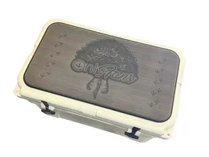 YETI Vortex Cooler Pad with Only Fans Turkey Logo - Fits YETI Tundra & Roadie Coolers - Dark Gray/Black Mat - Easy Peel & Stick Application - 3M Adhesive - Durable & Weather-Resistant - Outdoor Enthusiasts-Travel Placemat
