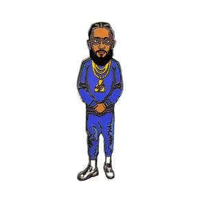 Nipsey Hussle Enamel Pin - 2" Tall High-Quality Enamel with Rubber Clutch for Secure Attachment