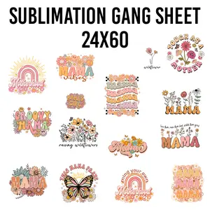 24 x 60 inch Retro Mama Sublimation Gang Sheet