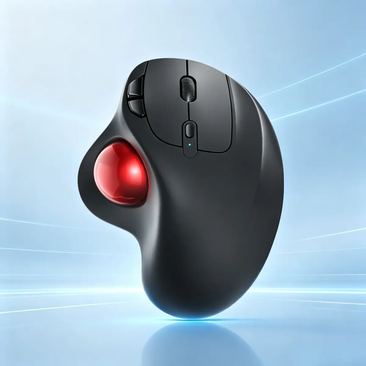 Wireless Trackball Mouse, Rechargeable Ergonomic, Easy Thumb Control, Precise & Smooth Tracking, 3 Device Connection (Bluetooth or USB Receiver), Compatible for PC, Laptop, Mac, Windows.