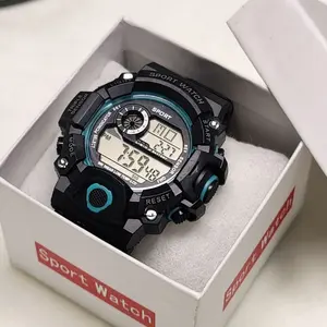 Students And Children's Watch Primary Secondary School Boys Girls Teens Alarm Clock Luminous Sports Electronic Black Blue