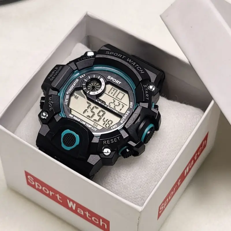 Students And Children's Watch Primary Secondary School Boys Girls Teens Alarm Clock Luminous Sports Electronic Black Blue