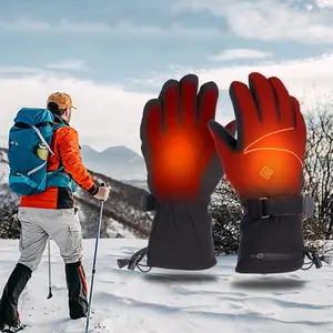 Electric Heated Fishing Gloves, 1 Pair Waterproof Heated Gloves, Outdoor Sports Gloves for Skiing & Motorcycle Riding, Ideal Gift for Men & Women