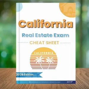 California Real Estate Exam Cheat Sheet 2026 Edition – State Supplement 10-Page Study Guide for CA Laws Disclosures & Regulations