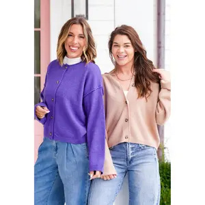 Long Sleeve Relaxed Fit Cardigan Sweater