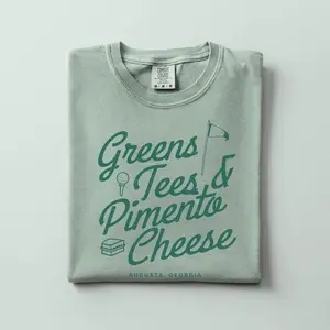 [Sale Up To 50%] Greens Tees Pimento Cheese Comfort Colors Shirt, Augusta Georgia Golf Tee, Vintage Golf Shirt, Retro Masters Inspired Tee, Golf Lover Gift, Graphic Streetwear T-shirt