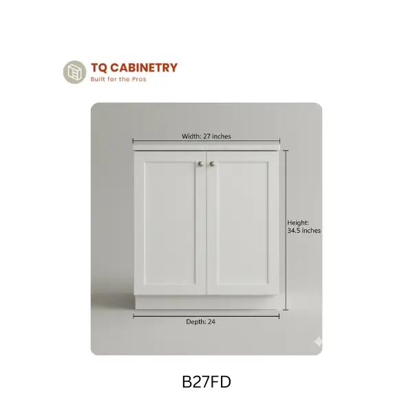 27” Base Cabinet Box Only | No Drawer | RTA Kitchen Cabinet | TQ Cabinetry