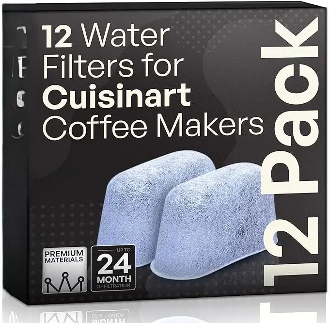 12 Pack Water Filters for Cuisinart Coffee Makers by GoodCups - Replacement Charcoal Water Filters - Fits All Cuisinart Coffee Machines
