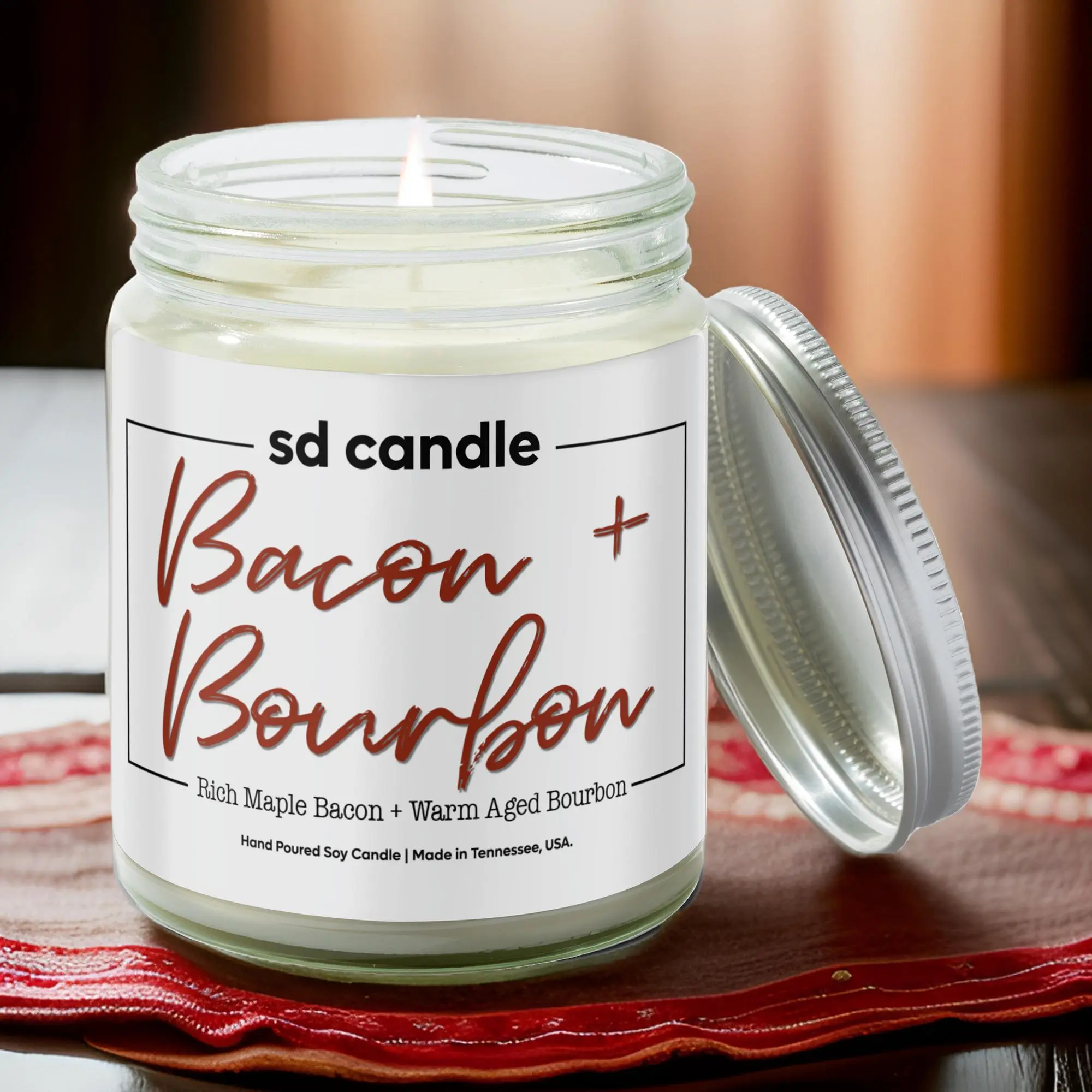 #11 | Bacon & Bourbon Scented Candle for Home Decor and Aroma