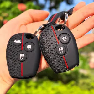 Premium Protective Key Cover silicone key cover case Keychain for Renault 3 Logan 2 Dacia Duster sandero stepway Lada Largus for Nissan Almera terrano