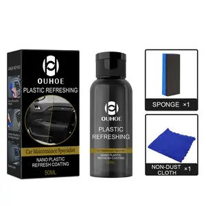 OUHOE Dashboard Refurbisher (50ml Set) Polishing Plastic Whitening Maintenance Repair Interior Dust-Proof Cleaner Coating and Cleaning Set