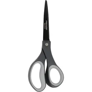 8" Non-Stick Grip All Purpose Scissors, Stainless Blades for Cutting Tasks, Home, Office, and Arts & Crafts, Gray