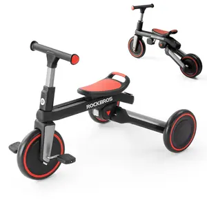 ROCKBROS Multifunctional 3 in 1 Toddler Bike  Adjustable Seat Removable Pedals Toddler Ride On Bike Safe Comfortable for Ages 2-5 with EVA Tires & Height Settings