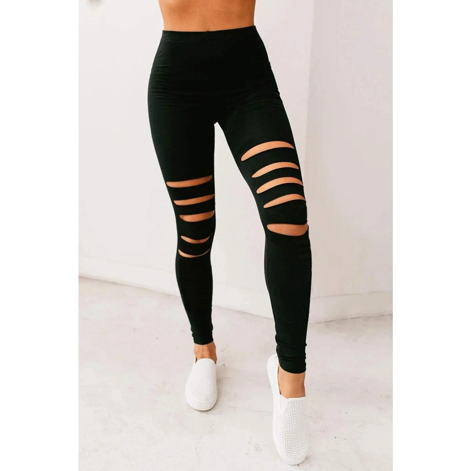 Black Cut Out Activewear Leggings