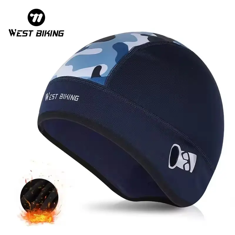 WEST BIKING Unisex Cycling Cap Sun Visor Winter Headwear Windproof Warm Thermal Fleece Bike Hat Cycle Mask