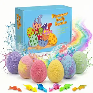 Dinosaur Egg Bath Bombs Set, Fun Bubble Bath Salt Balls, Natural Essential Oil Spa, Moisturizing & Soothing, Perfect Gift for Birthdays