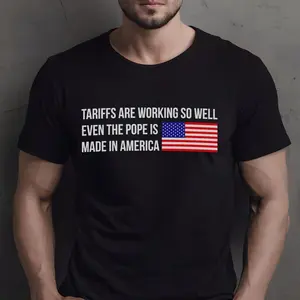 [Sale off up to 50%] Funny Pope Leo XIV Shirt, New Catholic Pope, First American Pope, Cardinal Robert Francis Prevost, Leo the 14th Tshirt, Tariffs, Made in America