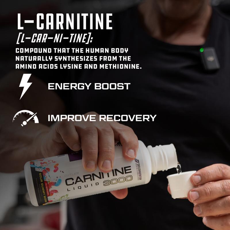 Cutler Nutrition Liquid L-Carnitine 3000mg | Pre-Workout Energy & Metabolism Support Amino Acid Supplement, Sugar-Free, Stimulant-Free Natural Fitness Dietary Edible Vitamin