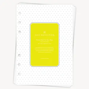 A5 Quarterly Planner Inserts: Dated Day on One Page (Q3 2025: July - September 2025)