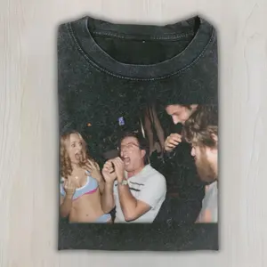 Insane Club Night Reaction T-Shirt, The Hangover Cast Screaming And Laughing Party Scene, Funny Meme Drunk Vegas Moment Shirt, Comedy Movie Fan Tee, Unisex Cotton Crewneck T-Shirt Menswear Womenswear Streetwear Top