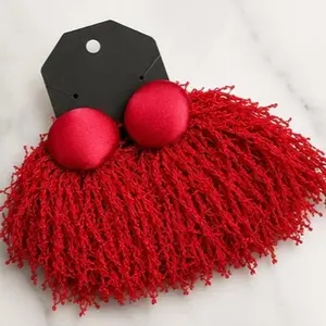 Radiant Red Button Tassel