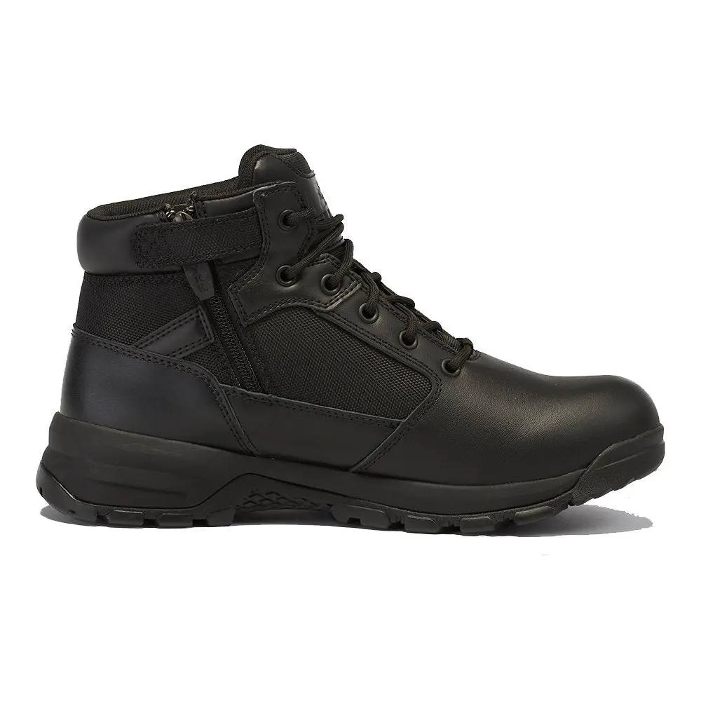 Belleville Men's BV915ZWP Lightweight Side-zip Waterproof Tactical Boot in Black Round Toe Laces Closure All Seasons Work Shoes