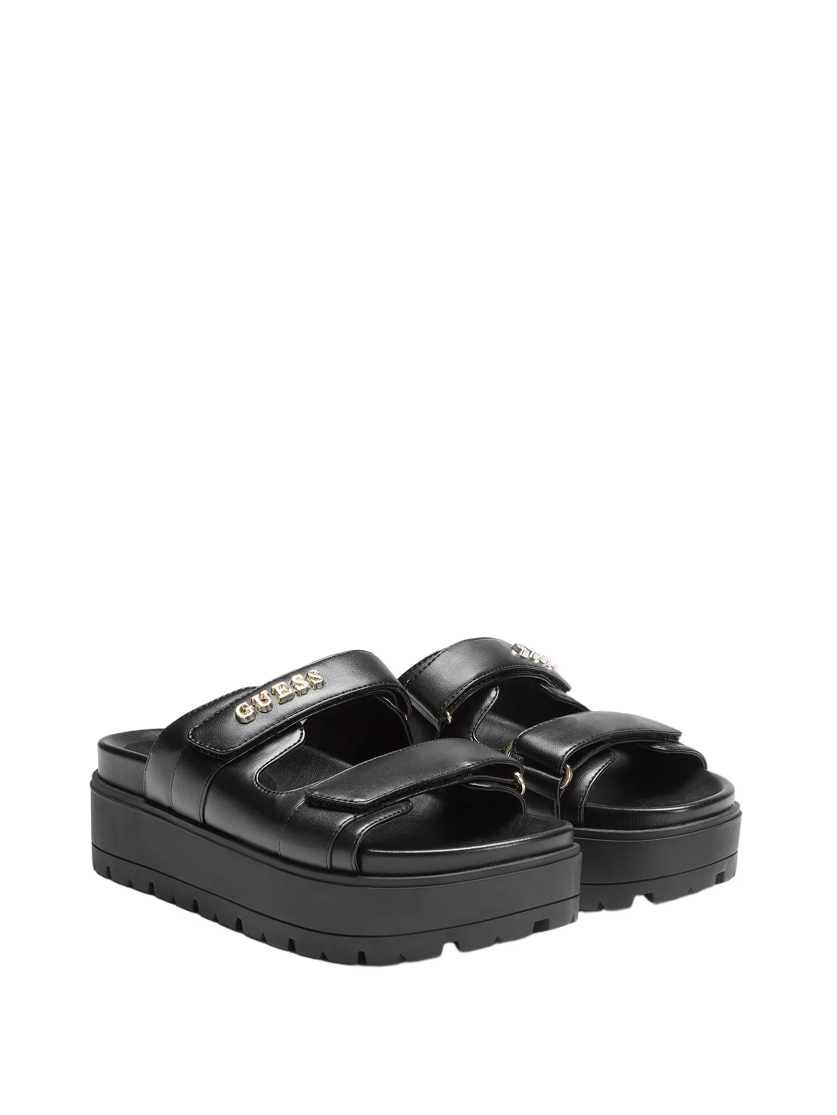 GUESS Female Fasten faux leather sandals