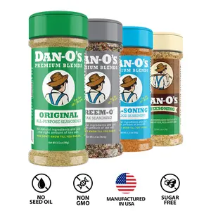 Dan-O's Seasoning Fan-O Combo Pack - 4 pack - Original, Cheesoning, Preem-O & SEA-soning - All-purpose seasoning and spice for cooking anything!