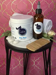 combiniation of our pre-poo and our rosemery and coconut oil