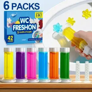 Toilet Bowl Cleaner | Flowery Floral Toilet Bowl Cleaner Stamp | Removes Scale and Stains, Freshens Air | Deodorizing Cleaner | 6 Stamps, Buy One, Get One Free