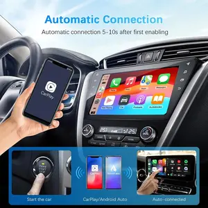 2025 5G WiFi 2-in-1 Wireless CarPlay & Android Auto Smart Dongle for iPhone, Android Phones Compatible with Volvo, Benz, MG, Kia, Chery, VW, LEXXSON