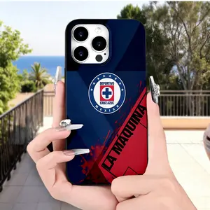 Mexico Blue Cross Club Emblem Phone Case Durable Scratch-Resistant Shockproof Anti-Slip Matte Finish for iPhone 17 17Air 16/15/14/13/12/11/Plus/Pro/Max Comfortable Grip Ideal Gift