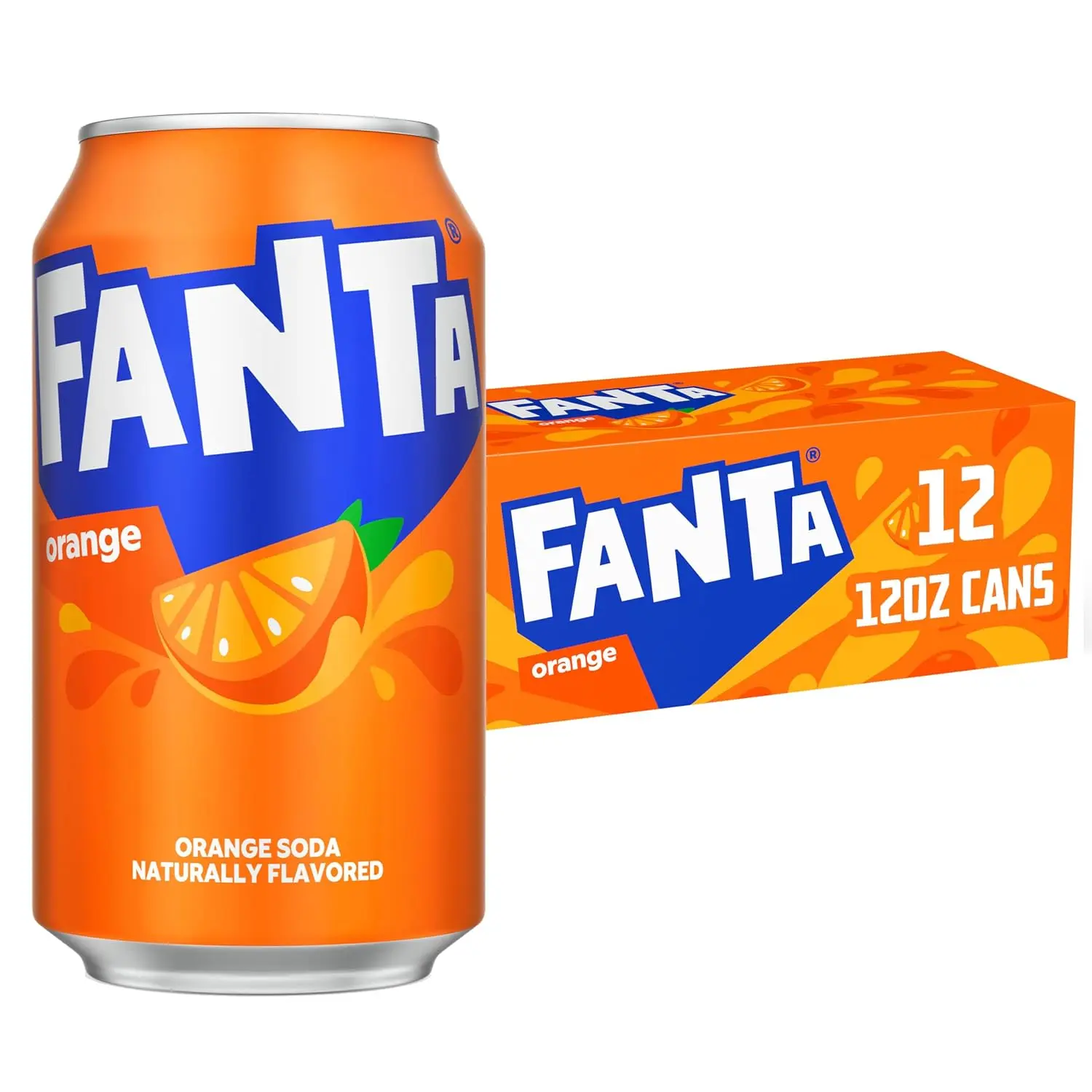 Soft Drink Orange, 12 fl oz, Fizzy Drink Flavour soda Can 12 Pack